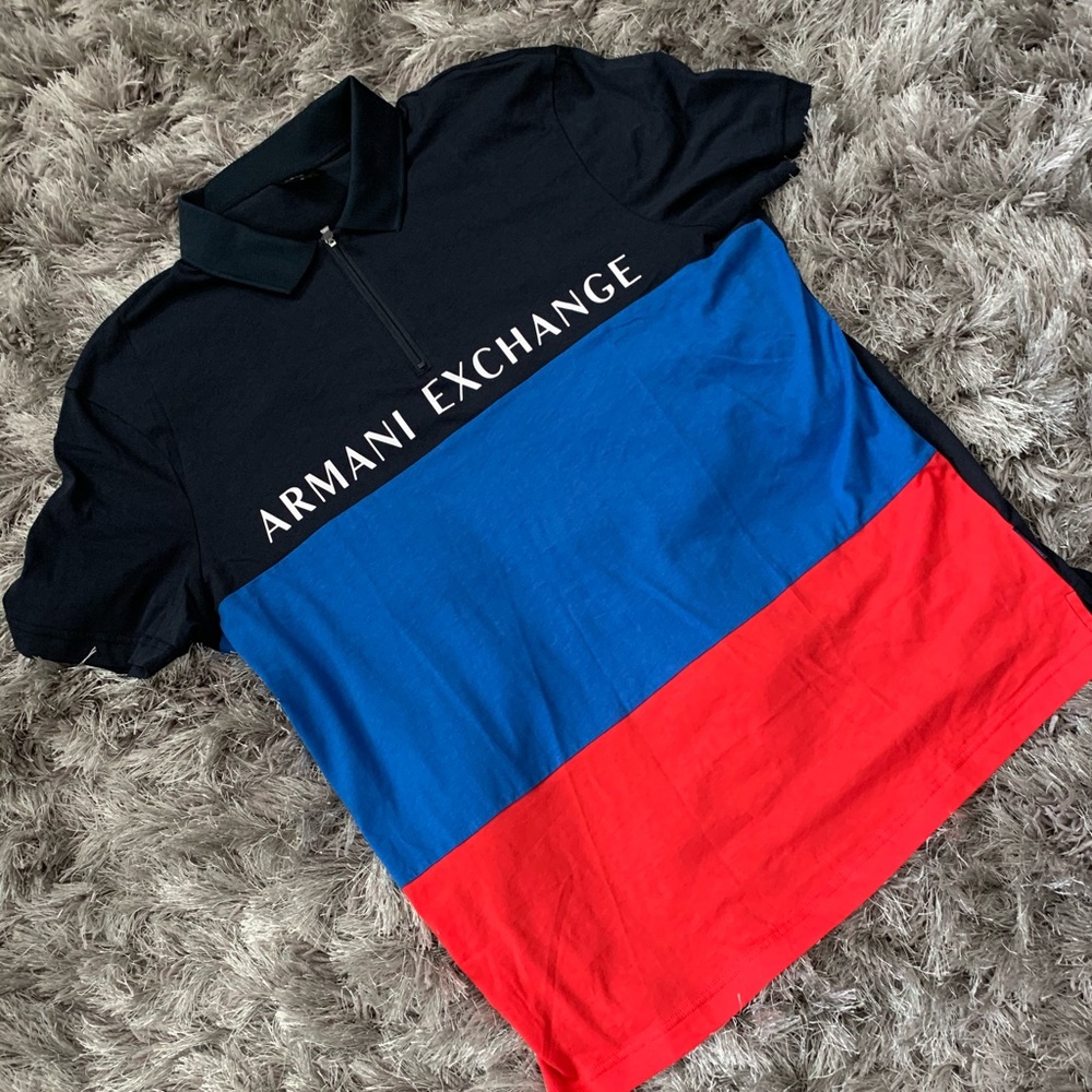 (Brand New)!!! Armani Exchange quarter zip polo